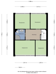 Plattegrond Paganinistraat 27 ALMELO