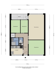 Plattegrond Hertogenlaan 346 OOSTERHOUT