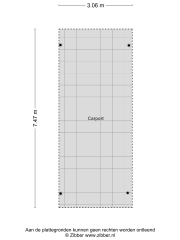 Plattegrond Pastorijstrjitte 13 WIERUM